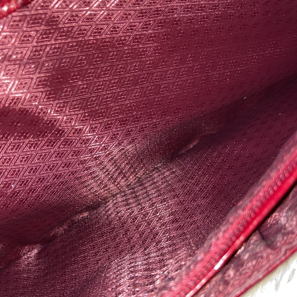 Vintage Bag genuine Eel skin shoulder & clutch bag Dark red magnetic closure - Picture 8 of 16
